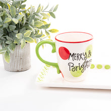 Load image into Gallery viewer, Set of 3 Phrased Holiday Ceramic Coffee Mugs