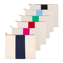 Load image into Gallery viewer, Canvas Flat Zipper Pouch