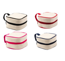 Load image into Gallery viewer, Canvas Square Jewelry Case