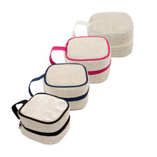 Load image into Gallery viewer, Linen Square Jewelry Case