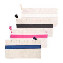 Load image into Gallery viewer, Linen Ruffle Pouch