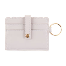 Load image into Gallery viewer, Crosshatch Scallop Card Holder Keychain