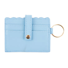 Load image into Gallery viewer, Crosshatch Scallop Card Holder Keychain