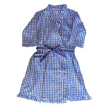 Load image into Gallery viewer, Gingham Robe with Ruffle Trim
