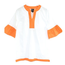 Load image into Gallery viewer, Front view of our Orange Accent Cover Up