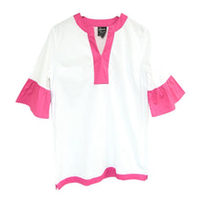 Load image into Gallery viewer, Front view of our Pink Accent Cover Up