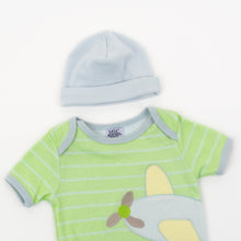 Load image into Gallery viewer, Lifestyle view of our Light Blue Baby Beanie