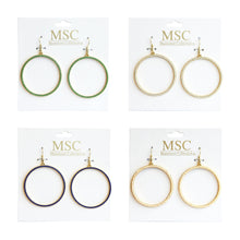 Load image into Gallery viewer, Front view of our Bead Circle Earrings