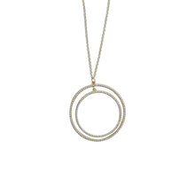 Load image into Gallery viewer, Front view of our Gray Bead Circle Necklace
