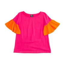 Load image into Gallery viewer, Front view of our Pink Bell Sleeve Shirt