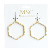 Load image into Gallery viewer, Bead Hexagon Earrings