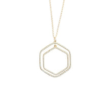 Load image into Gallery viewer, Bead Hexagon Necklace