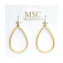 Load image into Gallery viewer, Front view of our Ivory Bead Teardrop Earring