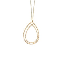 Load image into Gallery viewer, Front view of our Ivory Bead Teardrop Necklace