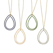 Load image into Gallery viewer, Front view of our Bead Teardrop Necklaces
