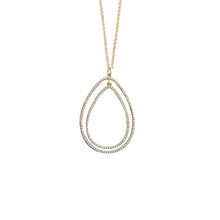 Load image into Gallery viewer, Front view of our Gray Bead Teardrop Necklace