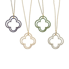 Load image into Gallery viewer, Front view of our Bead Clover Necklaces