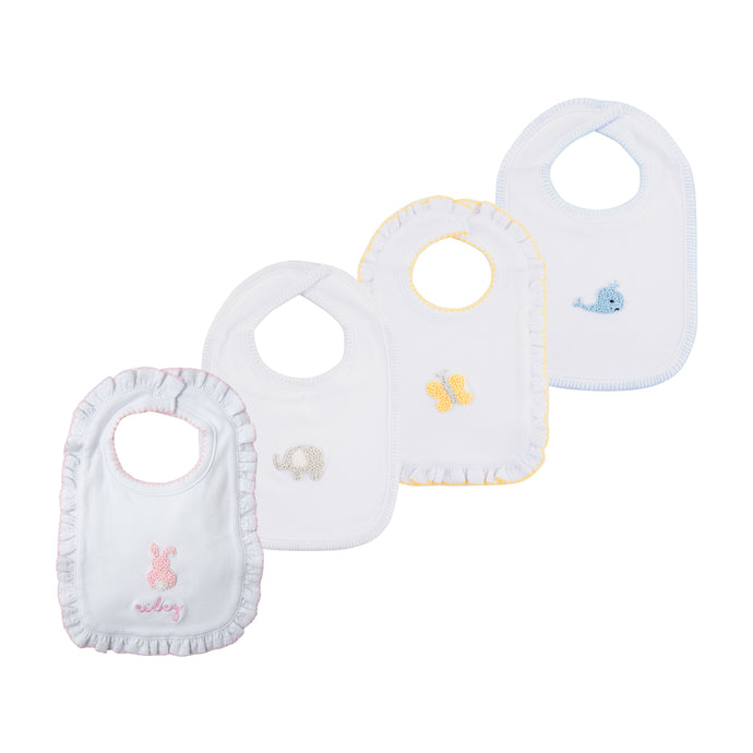 Front view of our French Knot Bibs