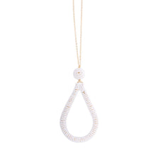 Load image into Gallery viewer, White Bead Loop Necklace