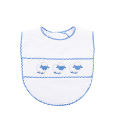 Load image into Gallery viewer, Our Blue Lamb Smocked Baby Bib