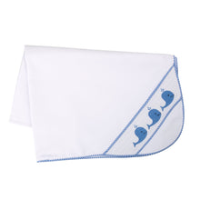 Load image into Gallery viewer, Our Blue Whale Smocked Blanket