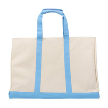 Load image into Gallery viewer, Front view of our Light Blue Canvas Big Tote