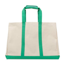 Load image into Gallery viewer, Front view of our Green Canvas Big Tote