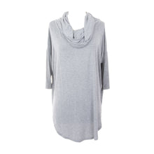 Load image into Gallery viewer, Front view of our Gray Cowl Neck Slouch Shirt