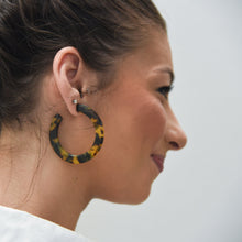 Load image into Gallery viewer, Lifestyle view of our Large Chunky Tortoise Hoops