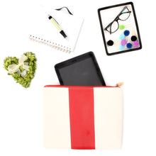 Load image into Gallery viewer, Lifestyle image of the flat zipper pouch
