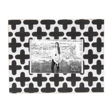 Load image into Gallery viewer, Front view of our Black and White Clover Picture Frame