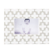 Load image into Gallery viewer, Front view of our Grey and White Clover Picture Frame
