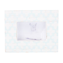 Load image into Gallery viewer, Front view of our Light Blue and White Clover Picture Frame