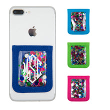 Load image into Gallery viewer, Monogrammed Confetti Cell Phone Pockets