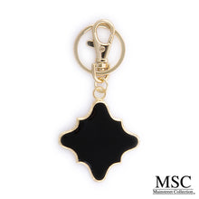 Load image into Gallery viewer, Enamel Quatrefoil Keychain