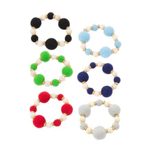 Load image into Gallery viewer, Front view of our Felt Bead Bracelets
