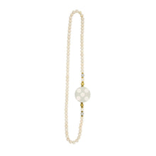 Load image into Gallery viewer, Front view of our Gray Flat Bead Necklace