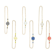 Load image into Gallery viewer, Front view of our Flat Bead Necklaces