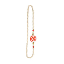 Load image into Gallery viewer, Front view of our Red Flat Bead Necklace