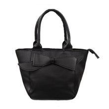 Load image into Gallery viewer, Front view of the black charlotte handbag
