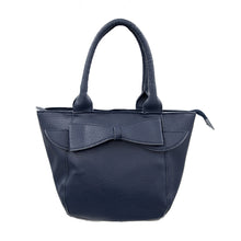 Load image into Gallery viewer, Front view of the navy charlotte handbag
