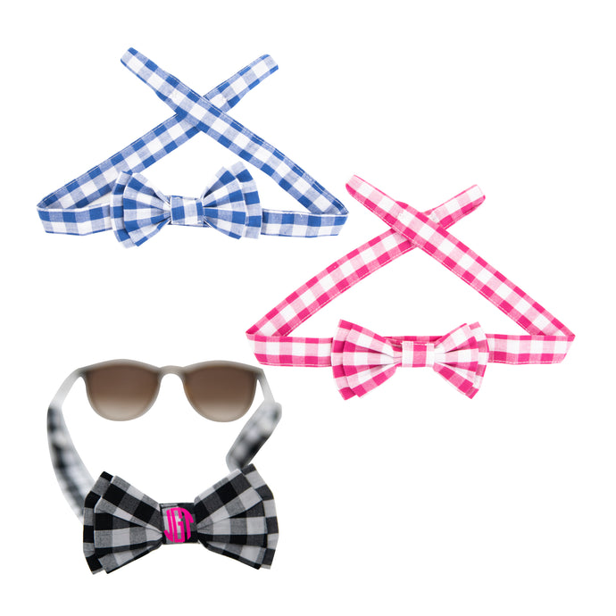 View of our Gingham Sunglass Straps