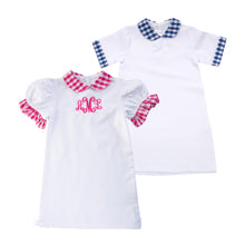 Load image into Gallery viewer, Monogrammed Gingham Daygowns
