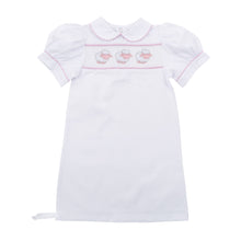 Load image into Gallery viewer, Our Monogrammed Pink Lamb Girl Smocked Day Gown