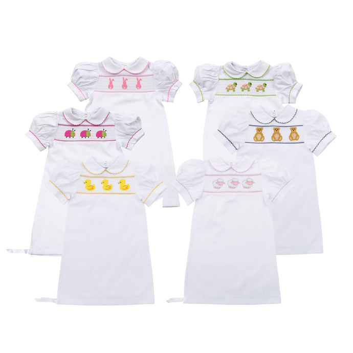 Our Monogrammed Girl Smocked Day Gowns