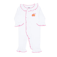 Load image into Gallery viewer, Front view of our Girl Orange Ladybug Convertible Onesie