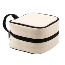Load image into Gallery viewer, Canvas Square Jewelry Case