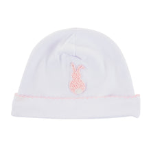 Load image into Gallery viewer, Front view of our Pink Bunny French Knot Beanie