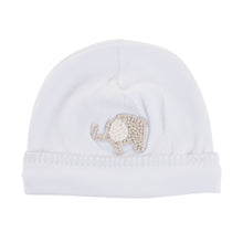 Load image into Gallery viewer, Front view of our Gray Elephant French Knot Beanie