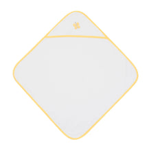 Load image into Gallery viewer, Open view of our Yellow Butterfly French Knot Hooded Towel